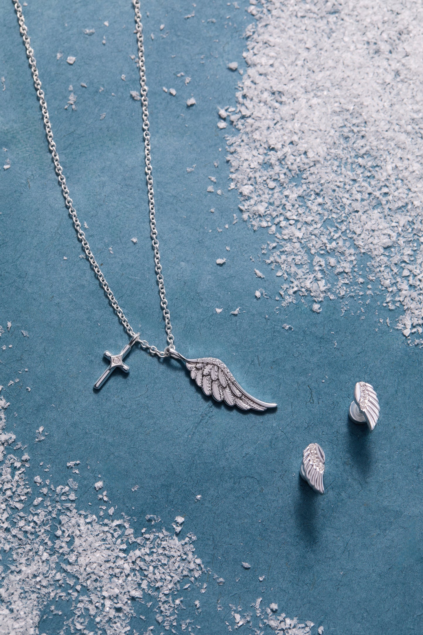 Alex & Ani Faith Cross and Angel Wing Charm Necklace