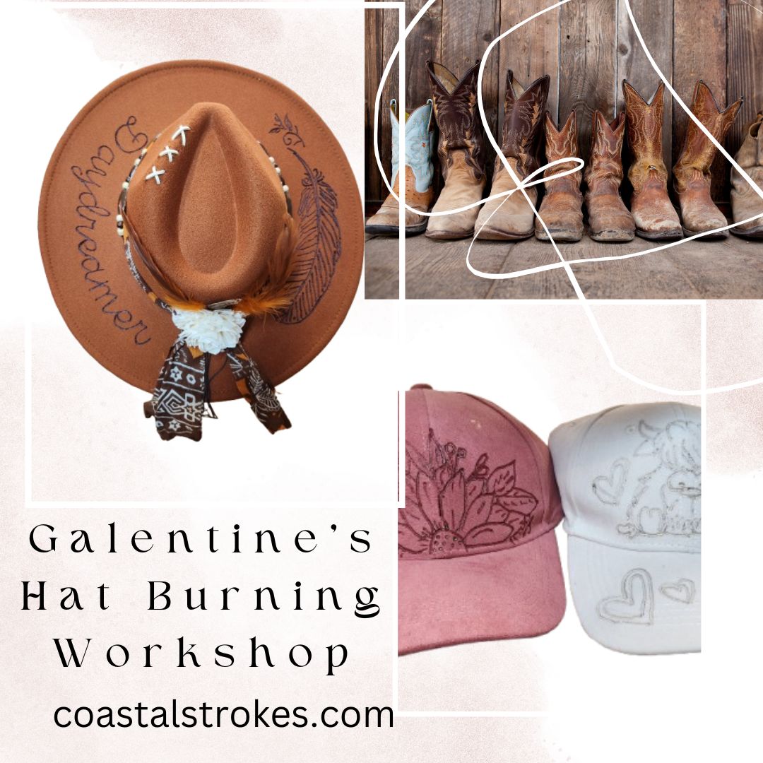 cowboy hat burning stencils