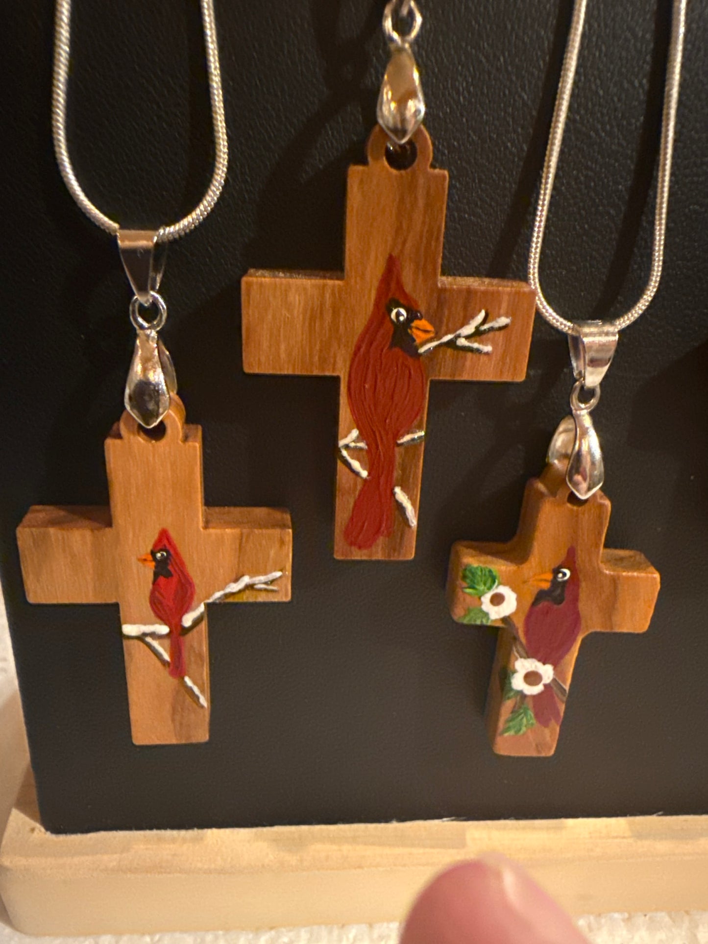 Cardinal Cross Pendants
