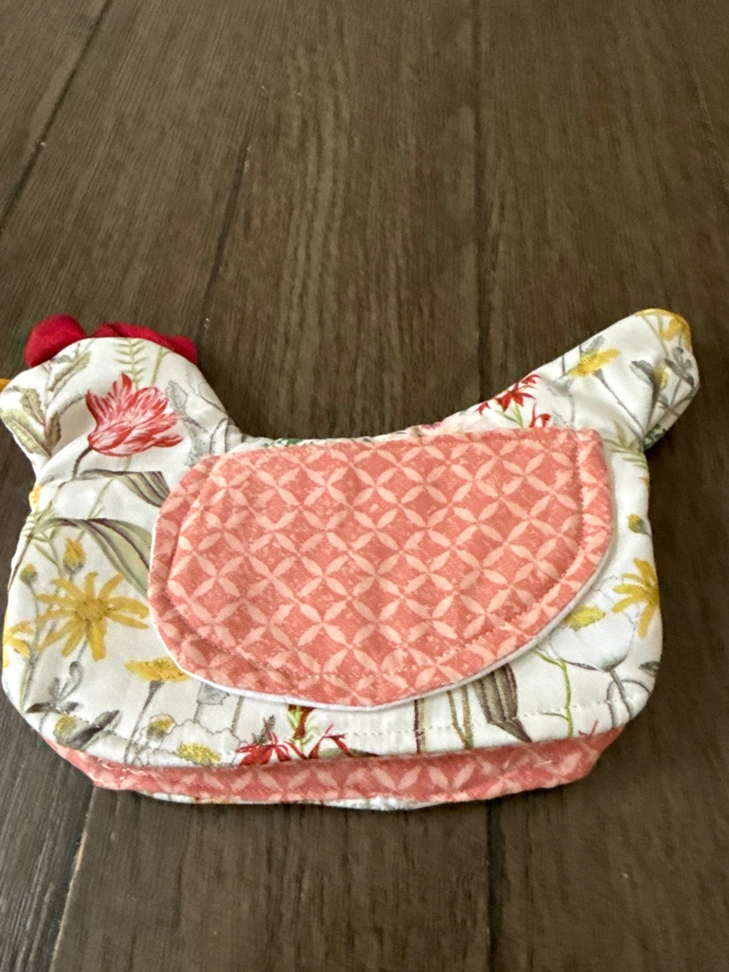 Chicken Pot Holder Flower