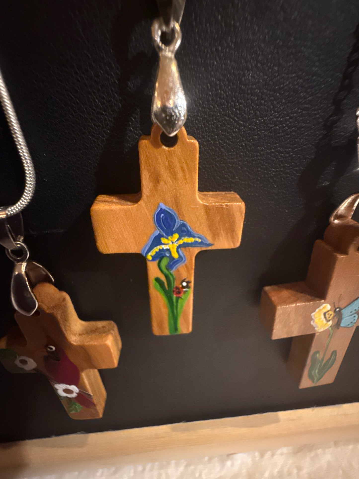 Iris Cross Pendant