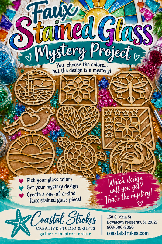 Faux Stained Glass Mystery Project ~ 10/24/26 ~ 6:30-8:30