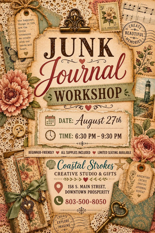 SPECIALTY ~ Junk Journal Workshop ~ 8/27/26 ~ 6:30-9:30