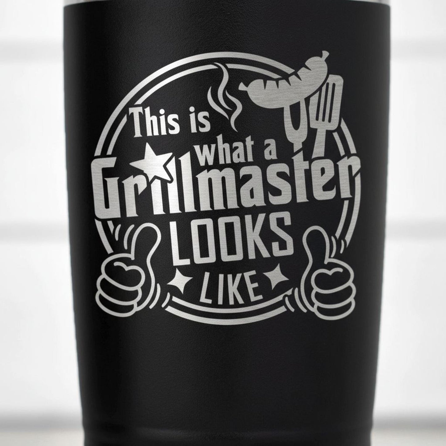 Grillmaster Tumbler - Insulated Stainless Steel Double Wall Tumbler For BBQ Gift