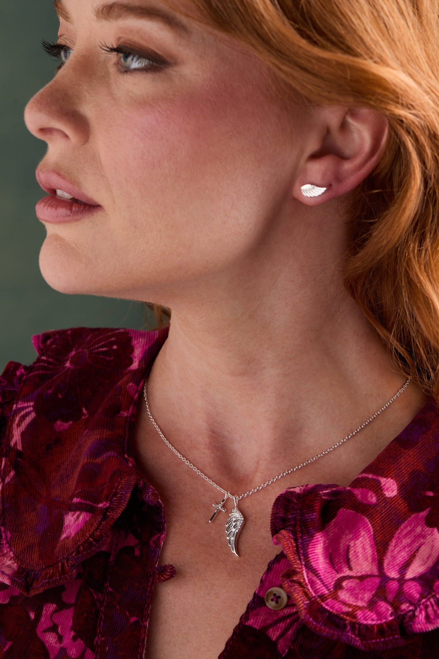 Alex & Ani Faith Cross and Angel Wing Charm Necklace