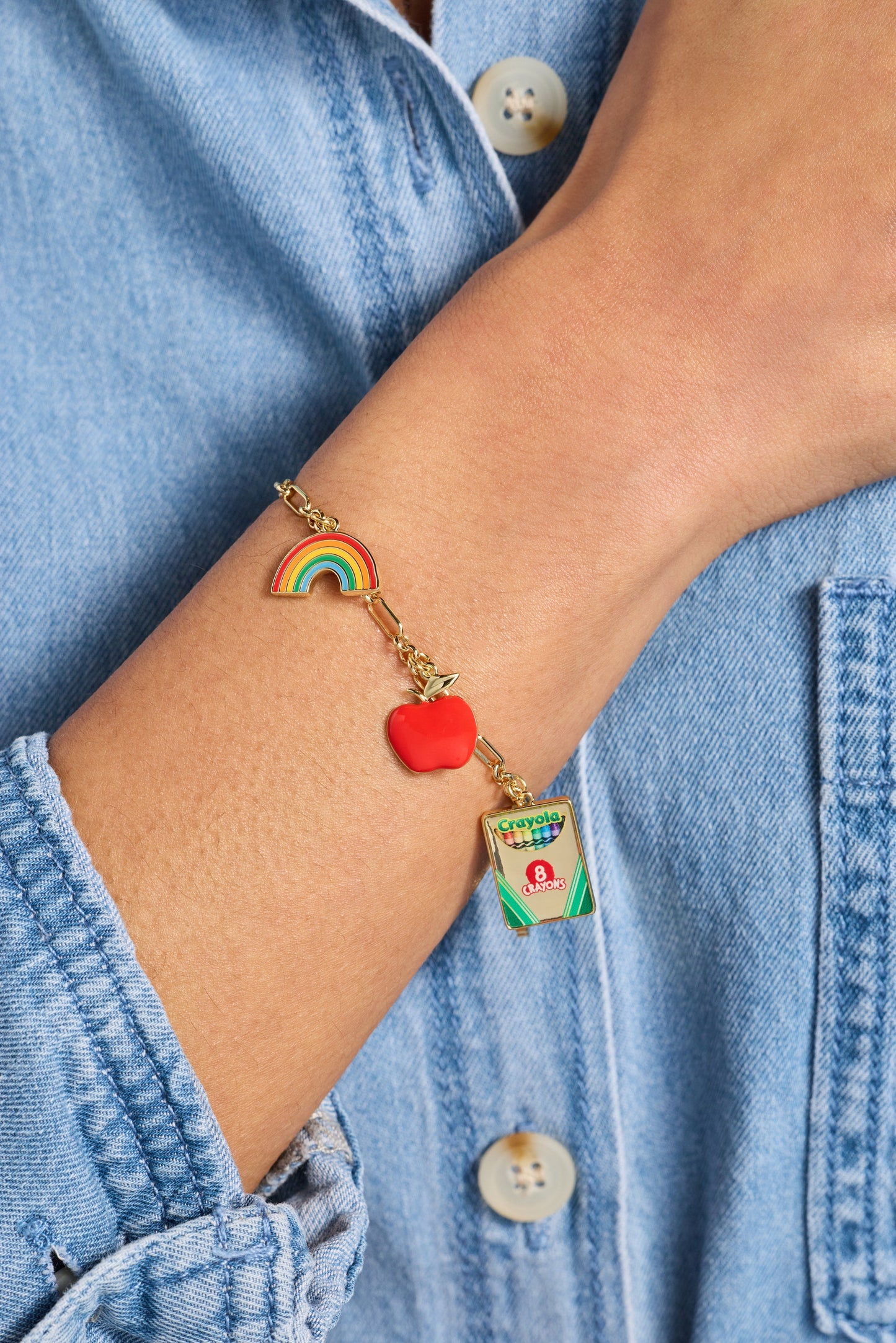 Alex & Ani Crayola 'Teaching Is A Work Of Heart' Toggle Bracelet