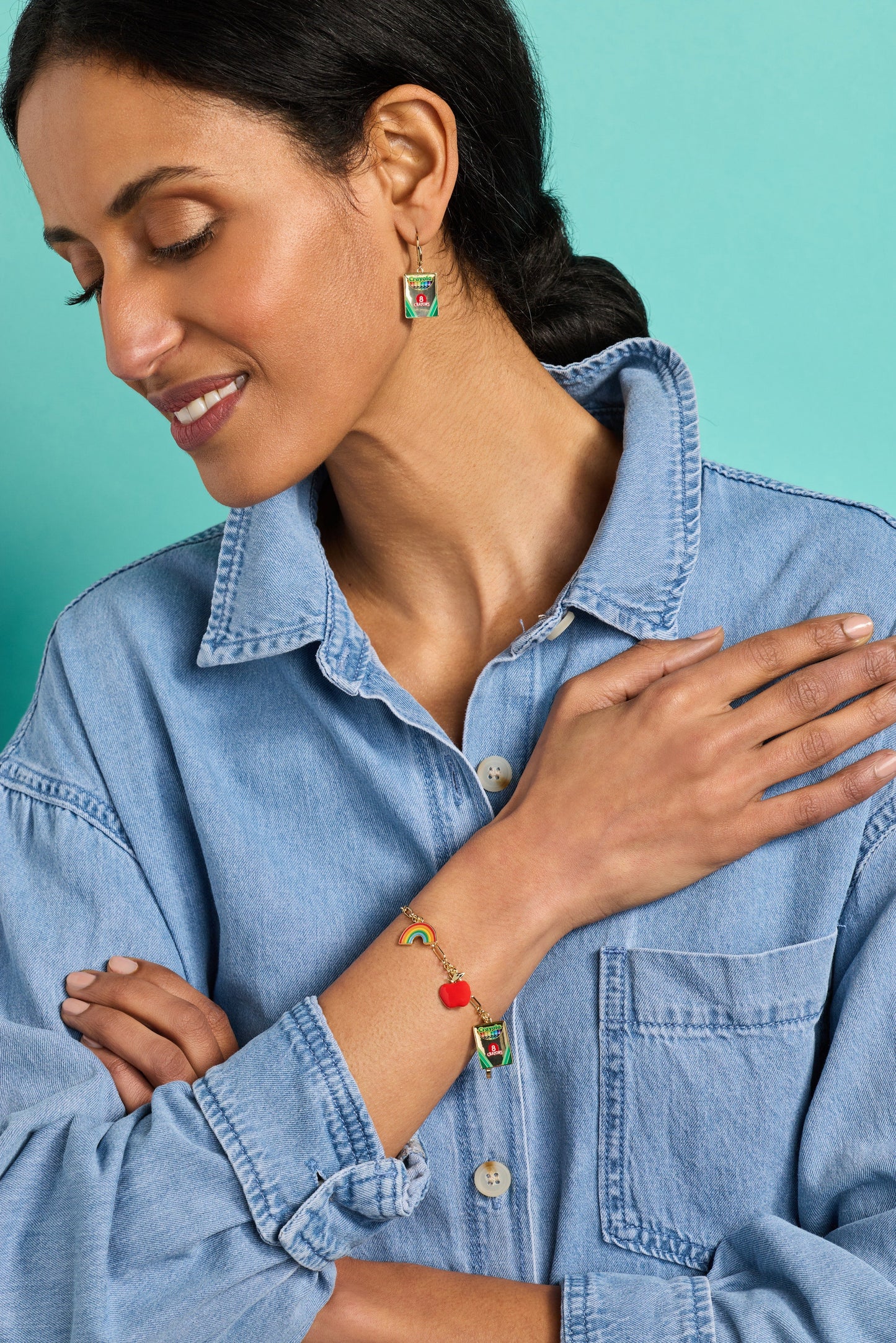 Alex & Ani Crayola 'Teaching Is A Work Of Heart' Toggle Bracelet