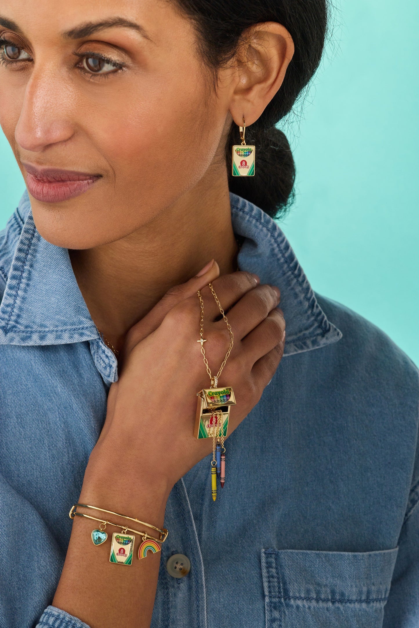 Alex & Ani Crayola 'To Teach Is To Color A Life Forever' Crayon Box Locket
