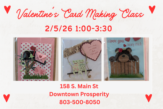 #1 Valentine's Card Making Class ~ 2/5/26 ~ 1:00-3:30