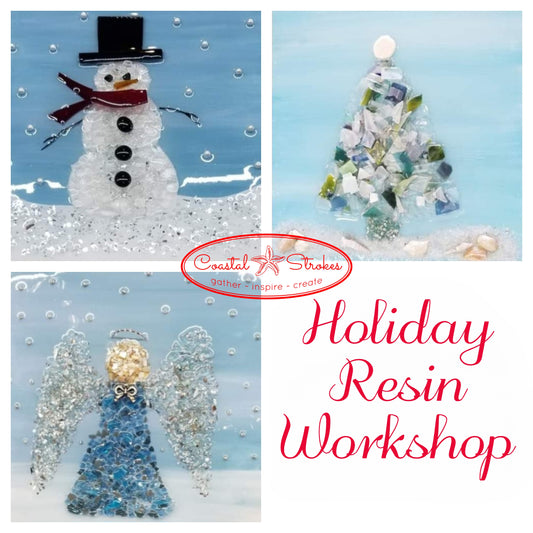 Holiday Resin Canvas Workshop ~ 12/20/25 ~ 6:30-9:30