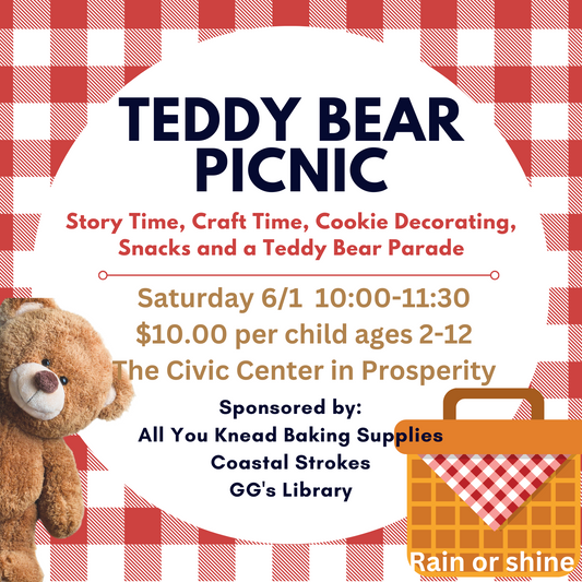 Teddy Bear Picnic ~ 6/1/24 ~ 10:00-11:30 ~ $10.00