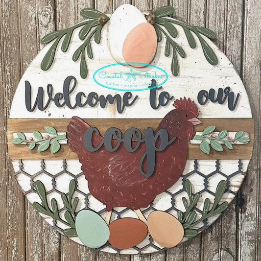 Welcome To Our Coop Door Hanger ~ 4/25/26 ~ 6:30-9:30