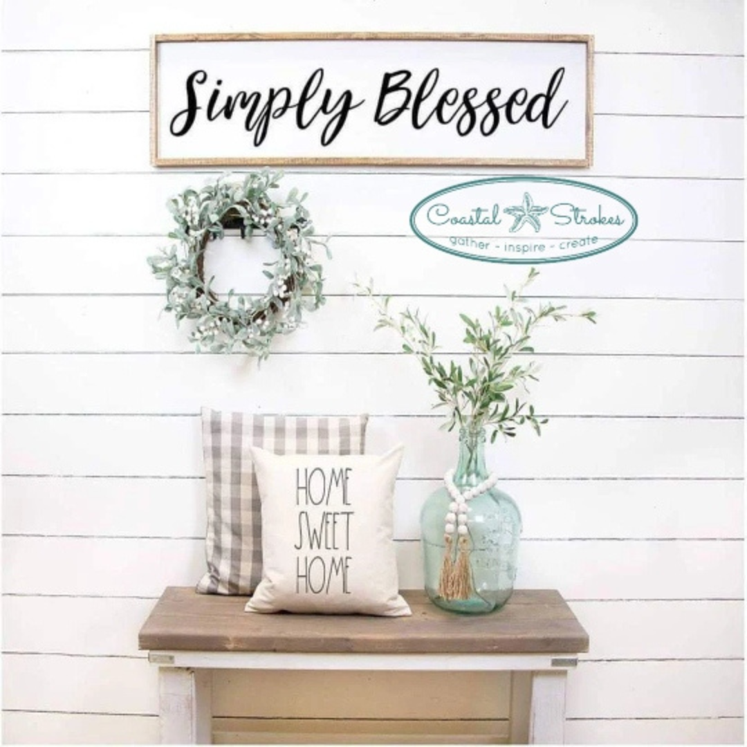 Simply Blessed Framed Sign
