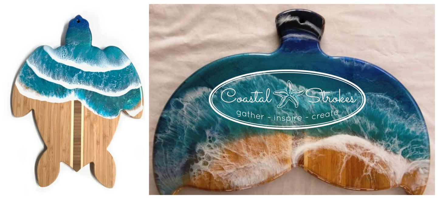 Resin Turtle or Whale Tail Cutting Board ~4/26/24 ~ 6:30-9:30 ~ $65.00