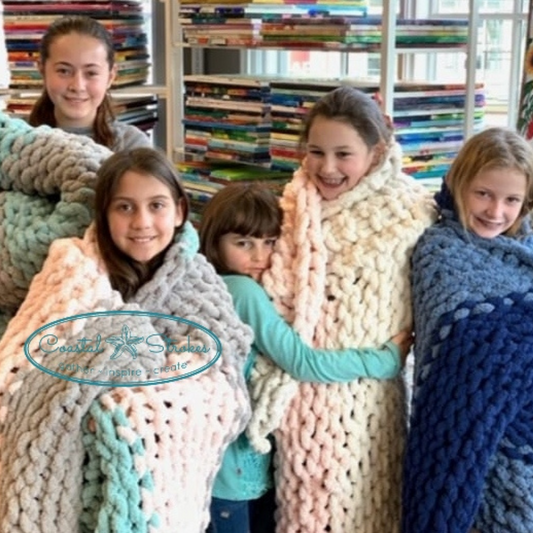 Kids 10+ Chunky Knit Blanket Class ~ 6/27/26 ~ 10:00-1:00
