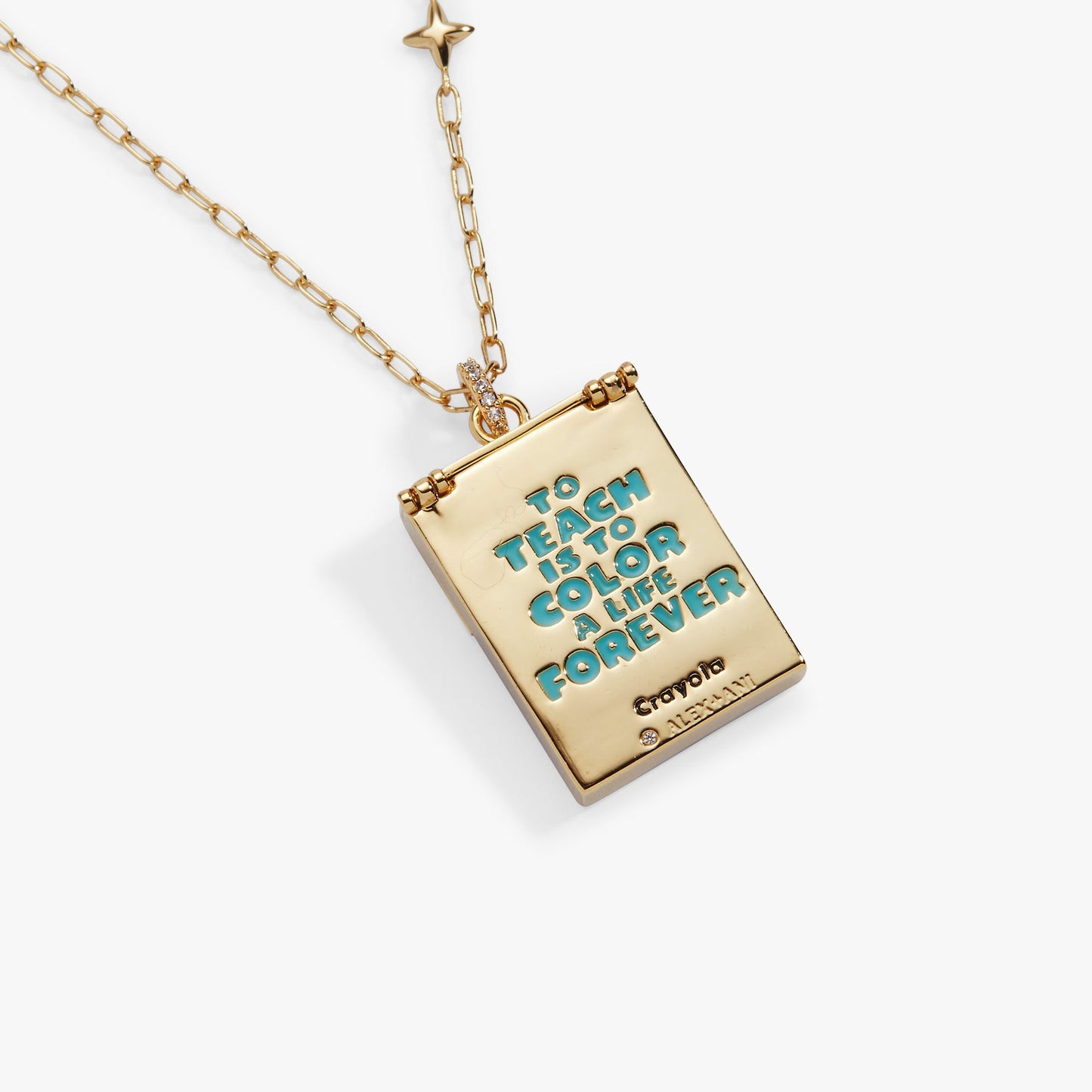 Alex & Ani Crayola 'To Teach Is To Color A Life Forever' Crayon Box Locket