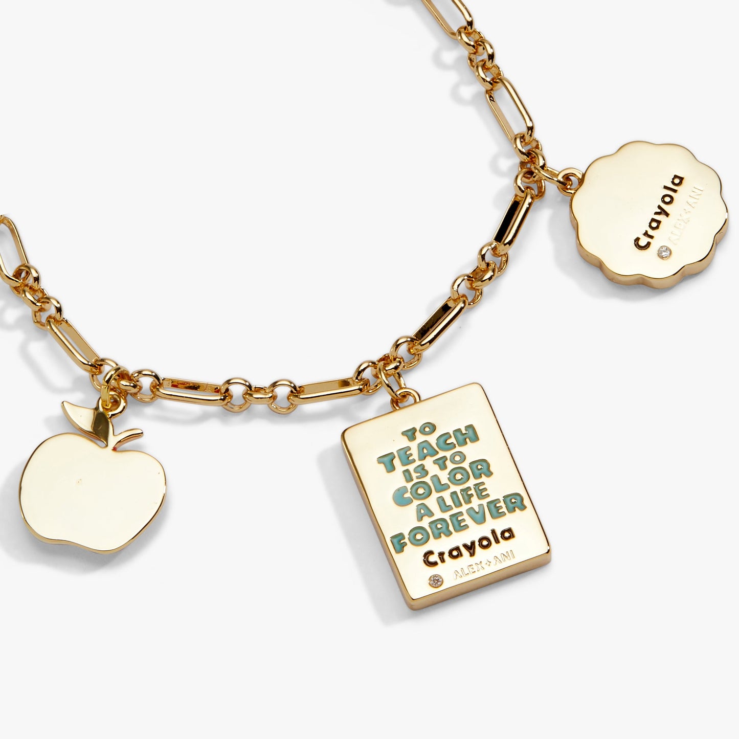 Alex & Ani Crayola 'Teaching Is A Work Of Heart' Toggle Bracelet