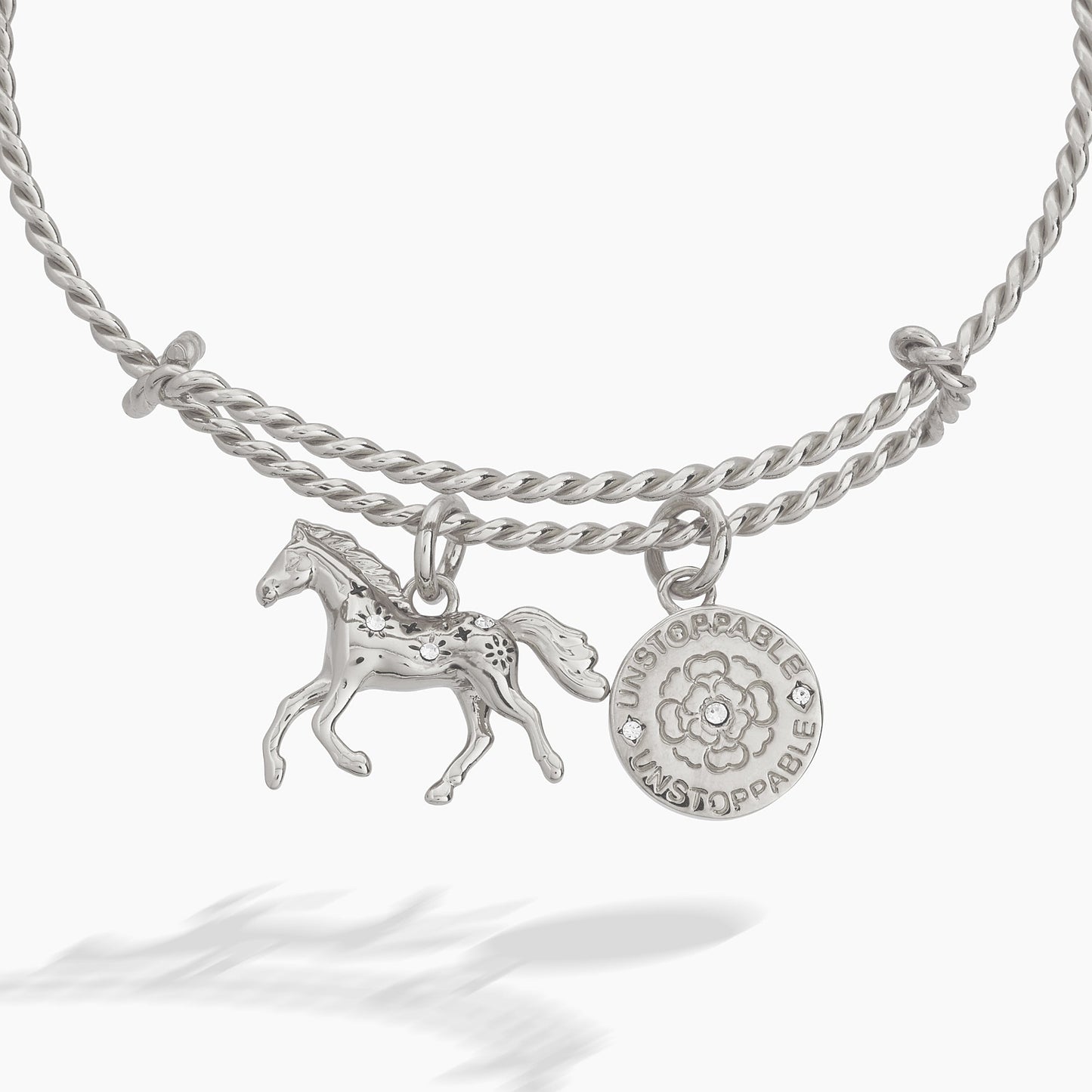 Alex & Ani  Horse Girl Rope Textured Charm Bangle