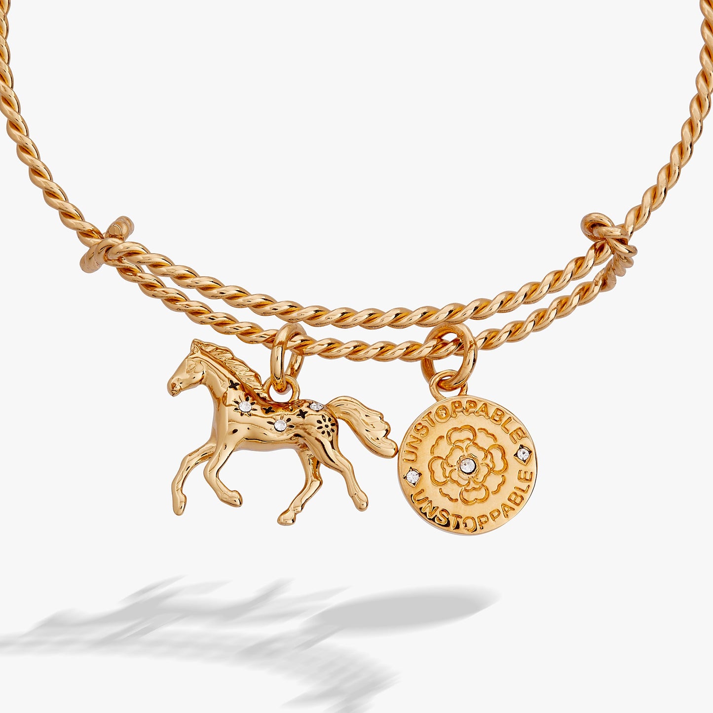 Alex & Ani  Horse Girl Rope Textured Charm Bangle