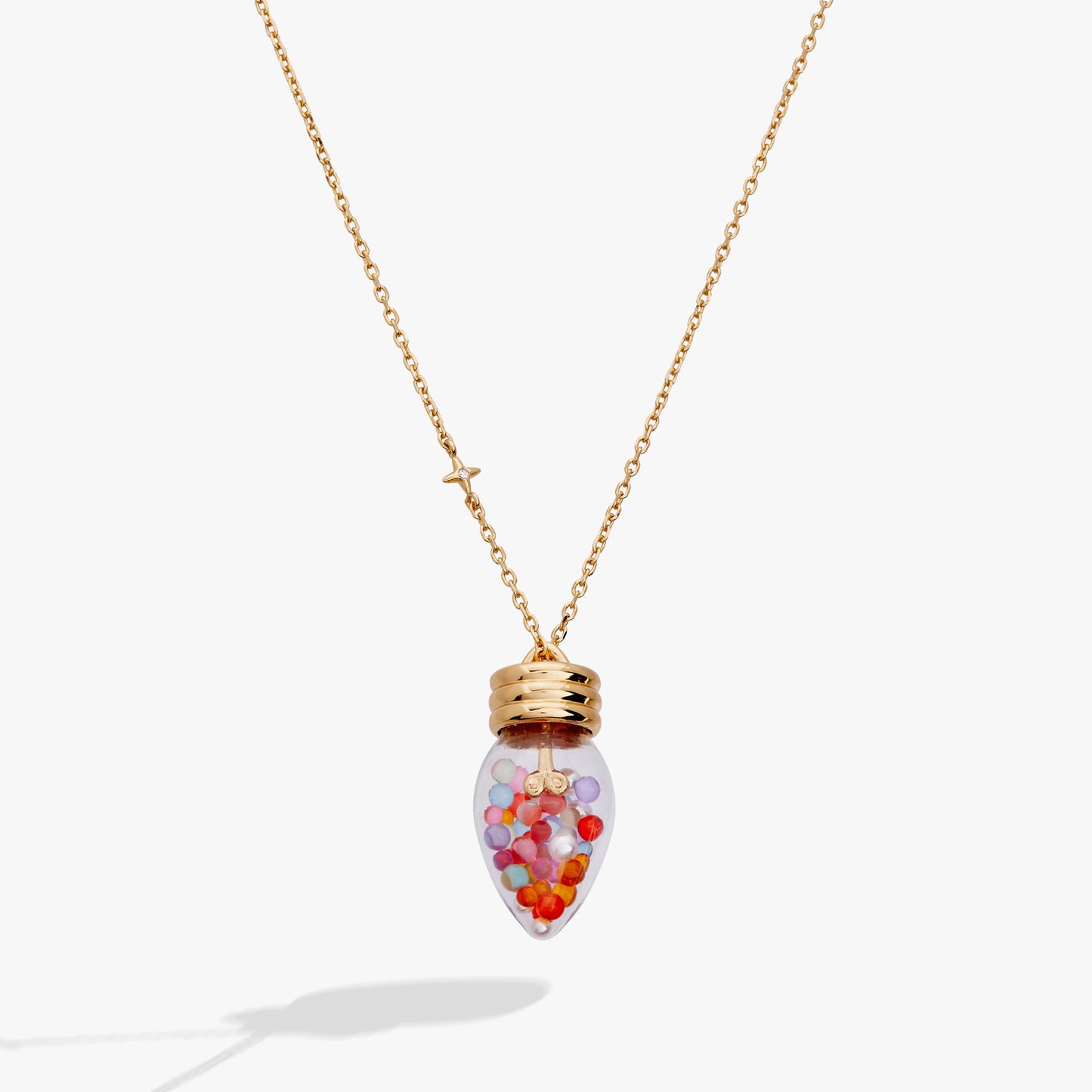Christmas Light Bulb Shaker Necklace
