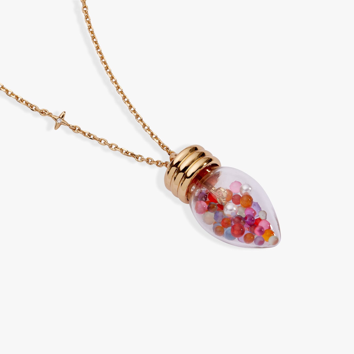 Christmas Light Bulb Shaker Necklace