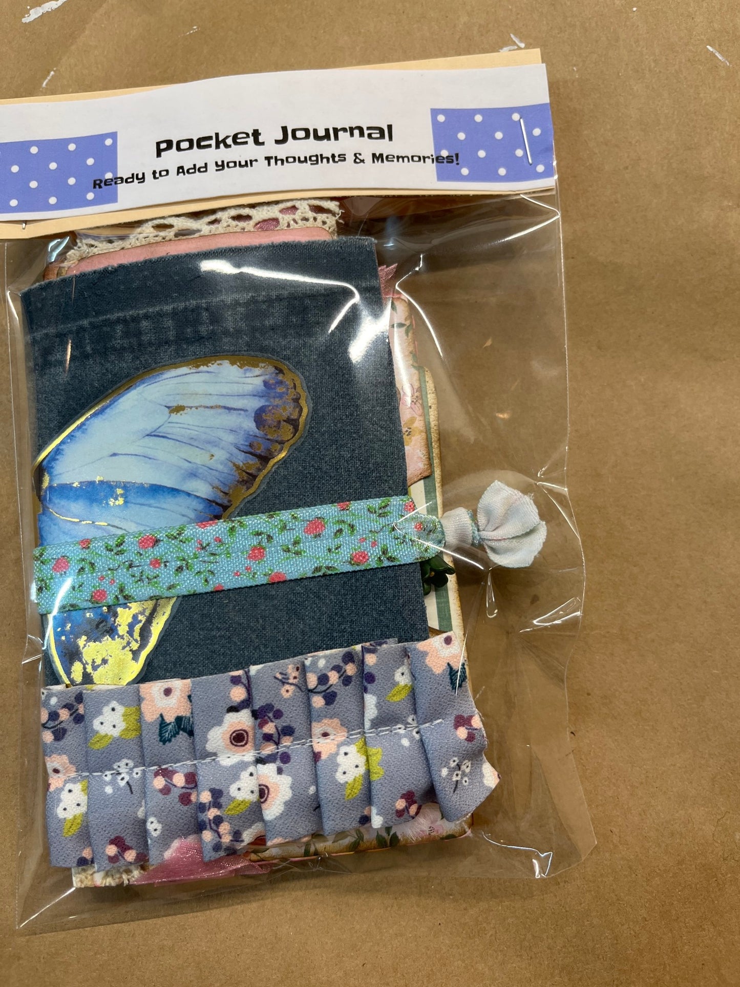 Pocket Journal Blue Butterfly