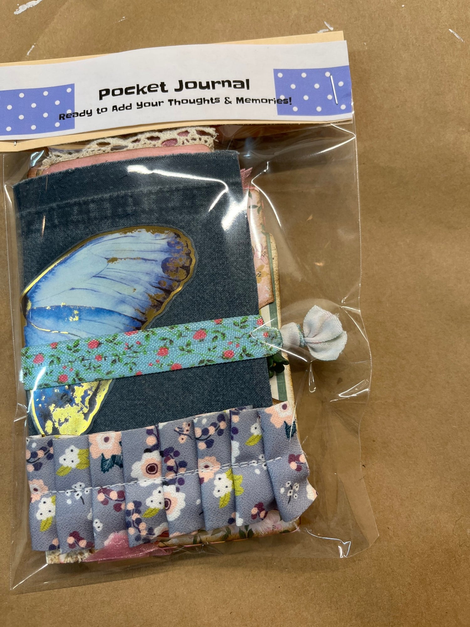 Pocket Journal Blue Butterfly