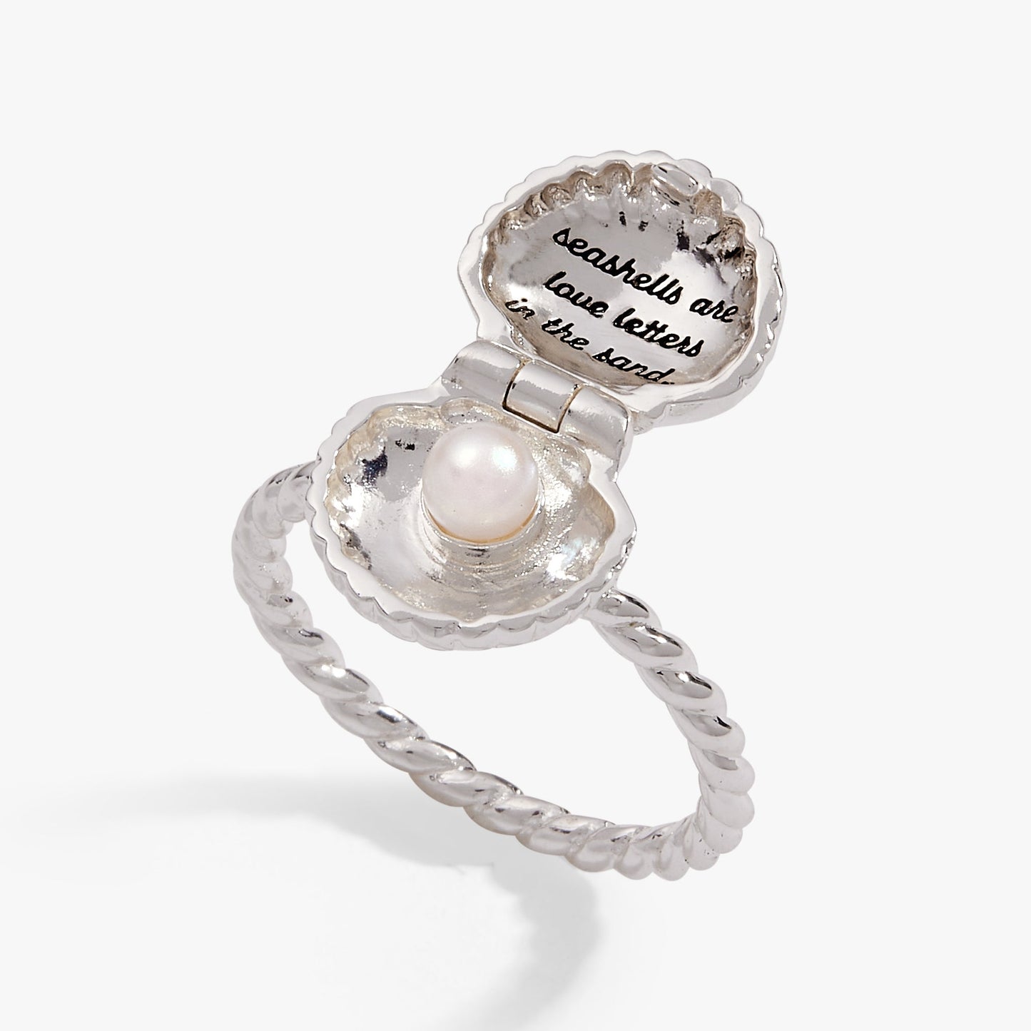 Alex & Ani Salt + Sea 'Seashells Are Love Letters In The Sand' Locket Ring