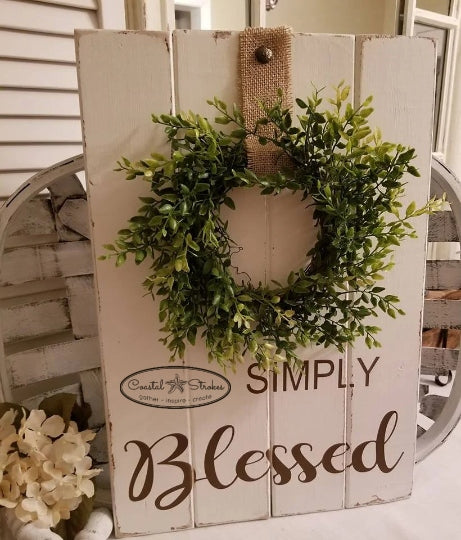 Simply Blessed Shiplap Sign