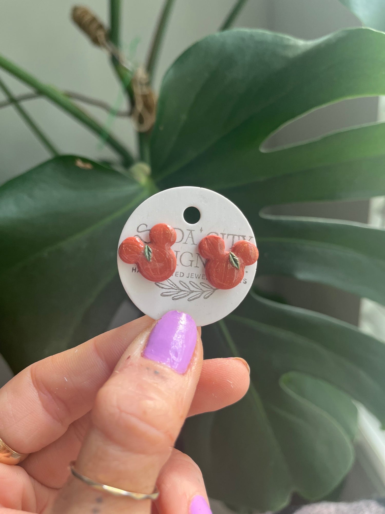 Mickey Pumpkin Studs