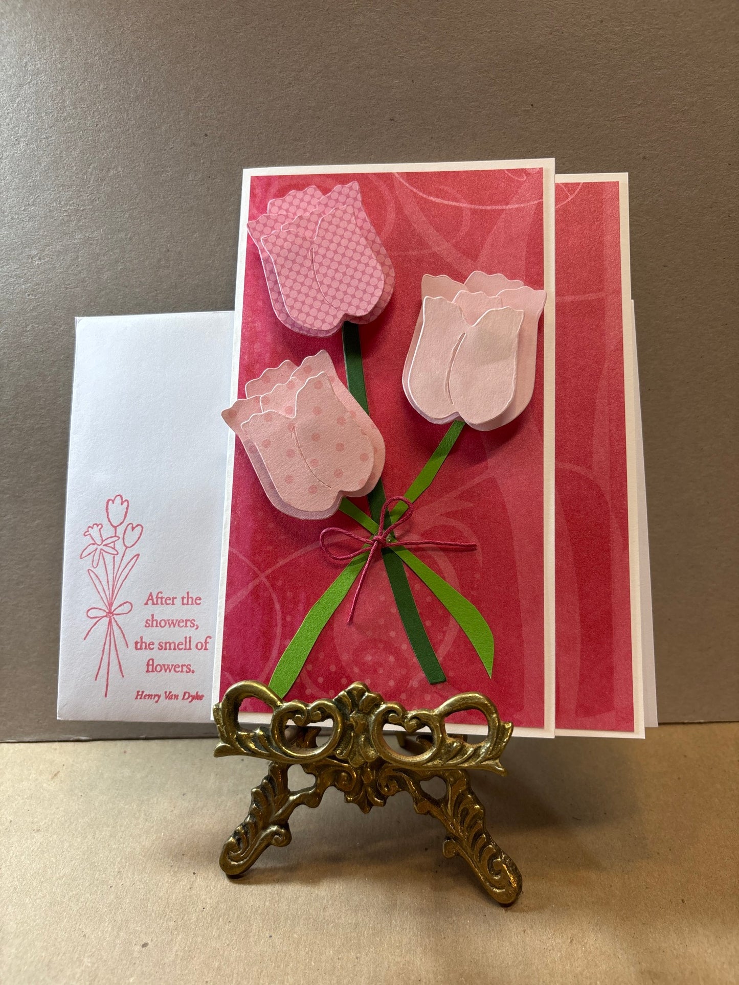 Thinking Of You-Pink Tulips After the Showers