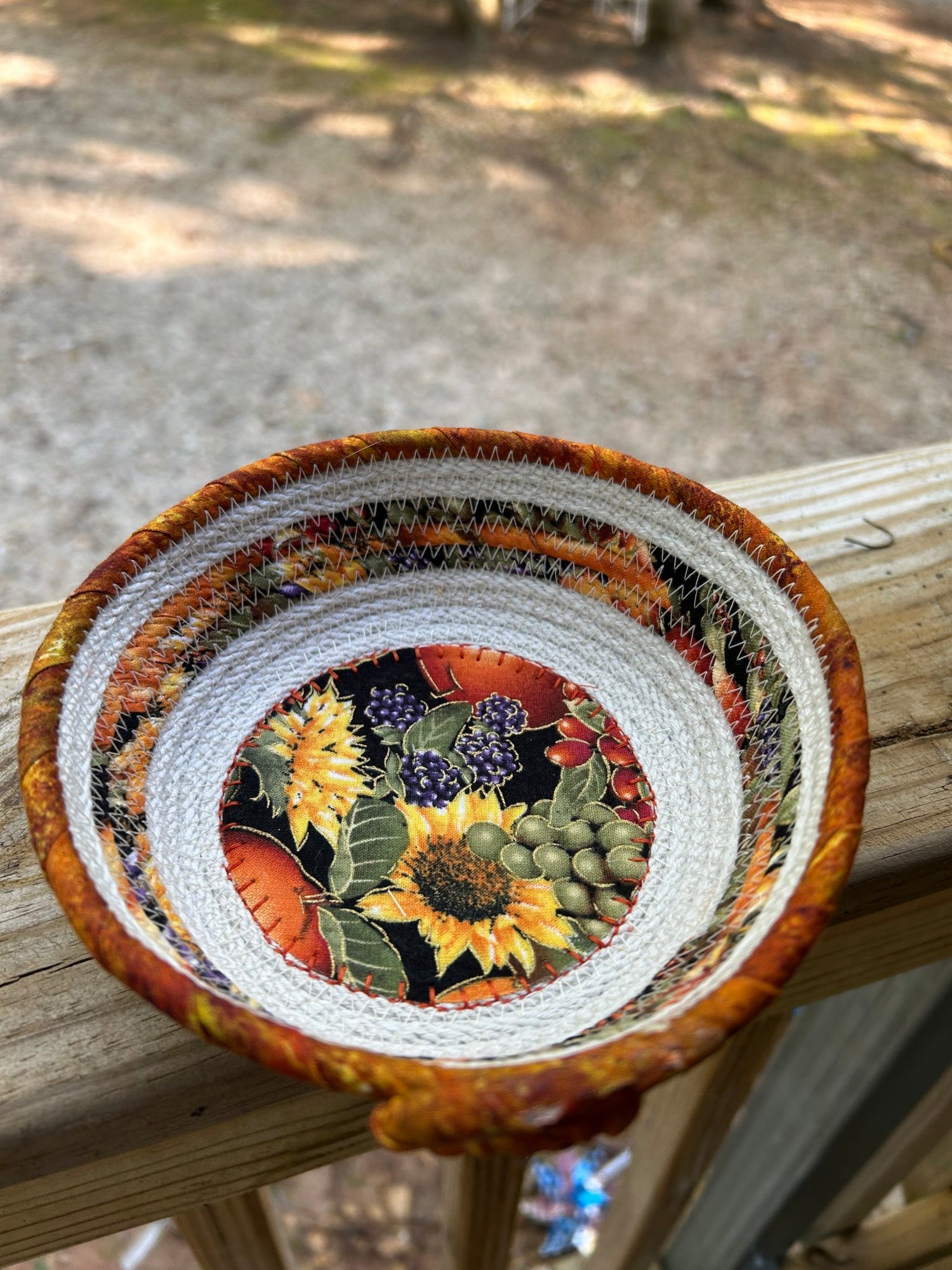 Small Fall Rope Bowl - Sunflower
