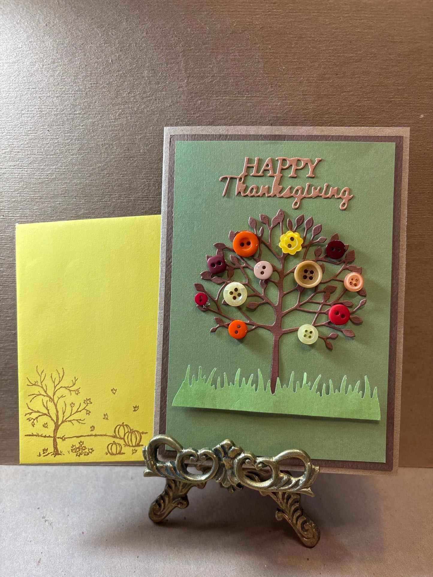 Happy Thanksgiving-Button Tree