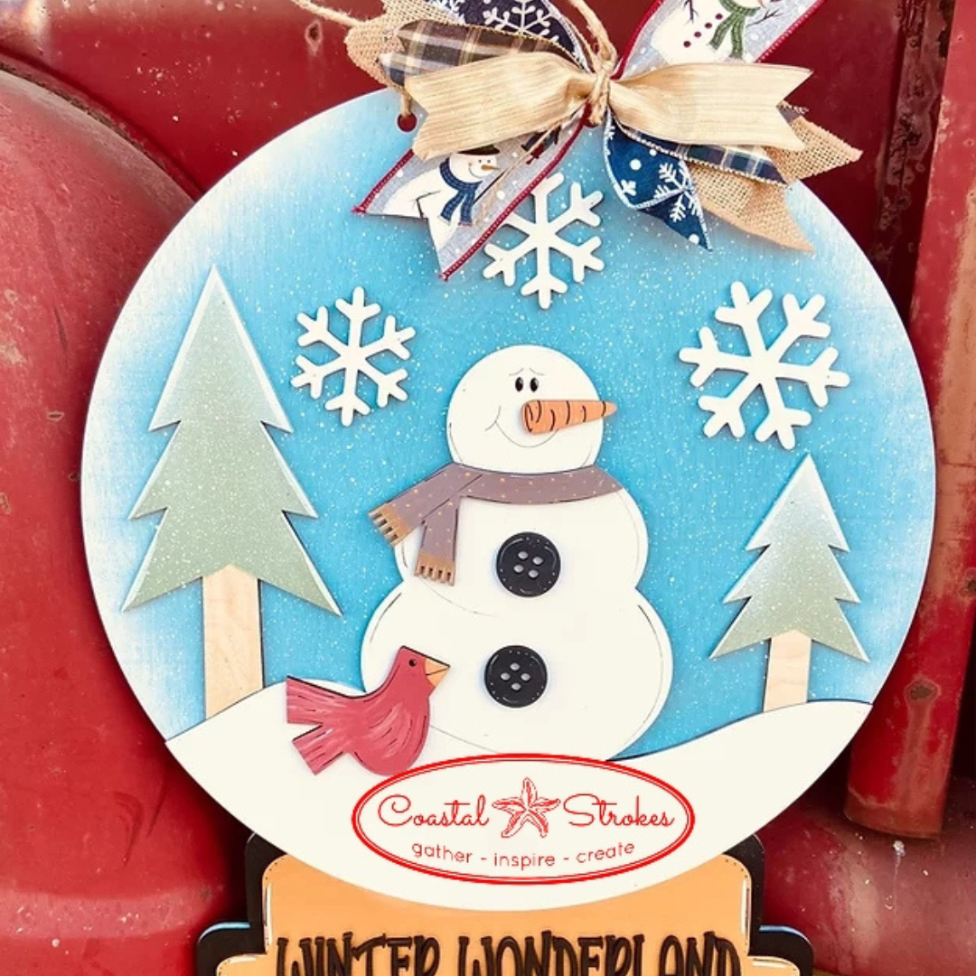 Winter Wonderland Snow Globe Door Hanger ~ Pre Order