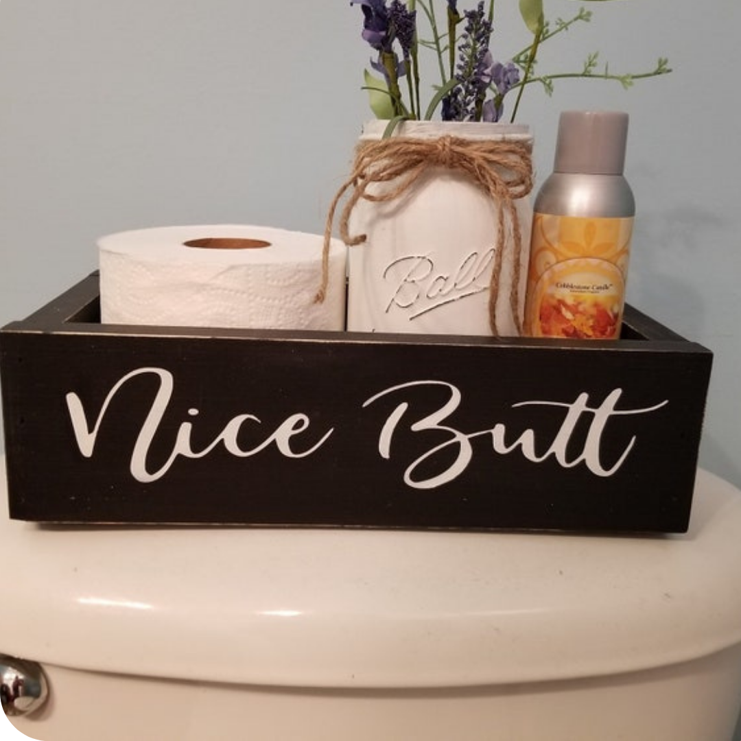 Nice Butt Box ~ Wood Bathroom Box