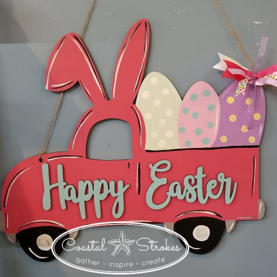 Happy Easter Bunny Truck Door Hanger ~ PRE ORDER