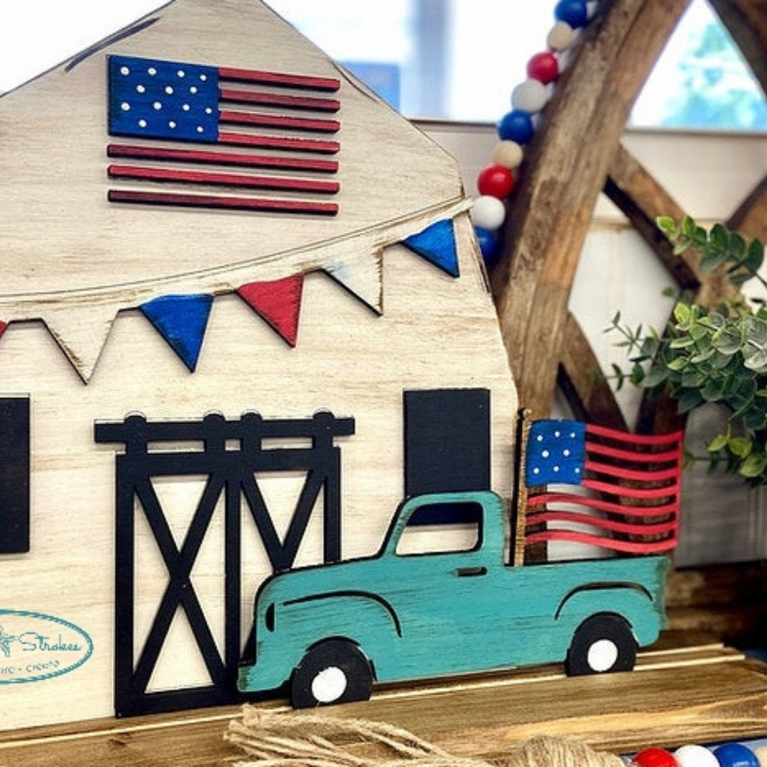 Patriotic Stand Up Barn ~ PRE-ORDER